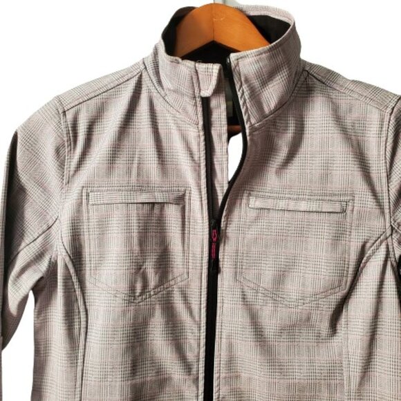 Mondetta Women's Full Zip Front Fleece Lined Plaid Coat Bonded Jacket Sz Medium - Picture 5 of 16